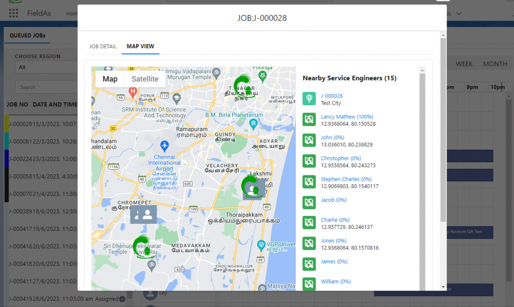 Monitor Technician Availability with Field Service Software FieldAx