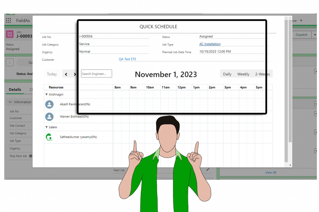 FieldAx Dispatcher Control