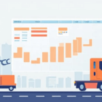 Illustration of AI-driven predictive scheduling optimizing technician assignments on a digital calendar