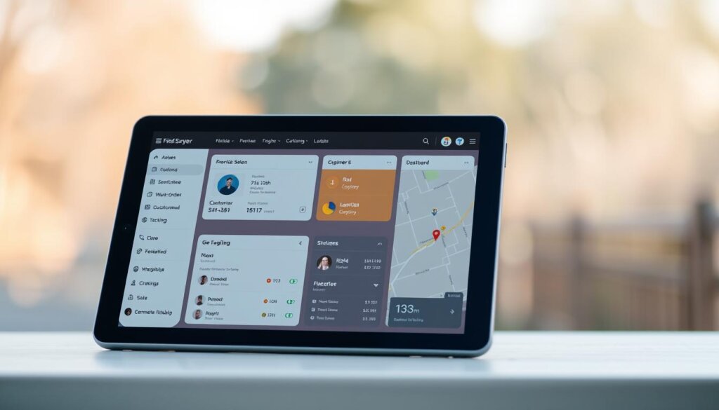 field service app interface