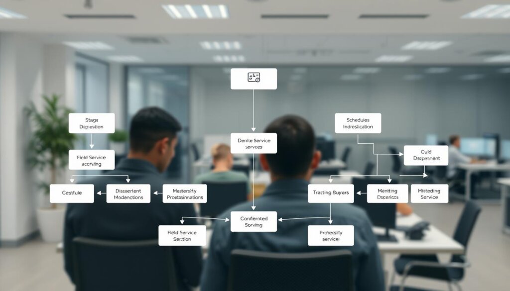 field service scheduling process flow