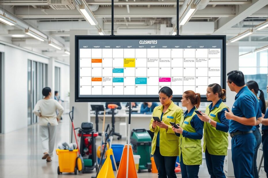 janitorial service scheduling