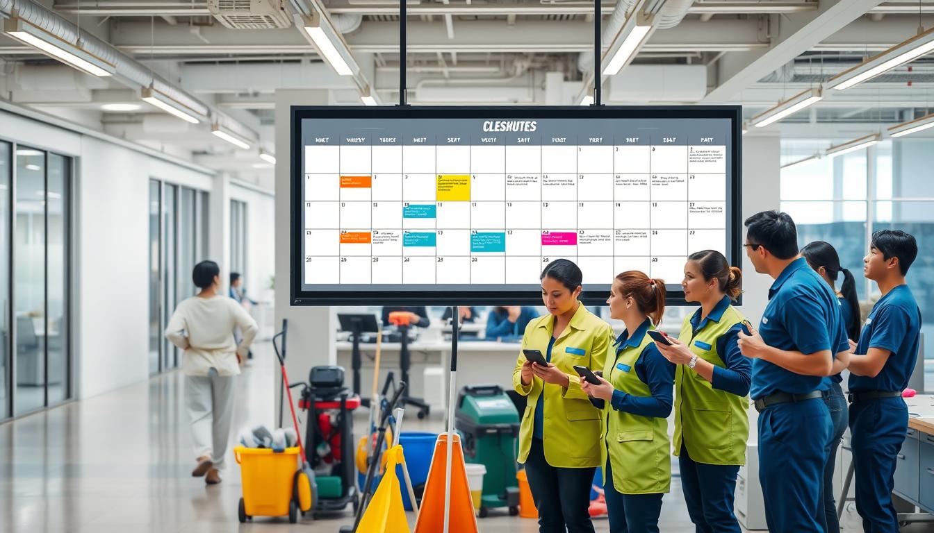 janitorial service scheduling