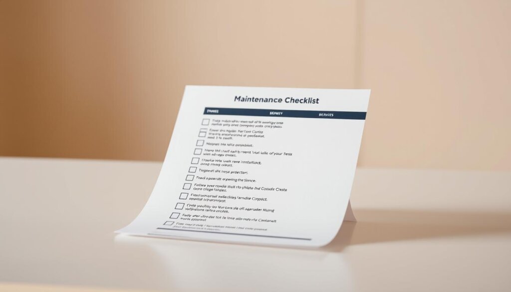 maintenance checklist