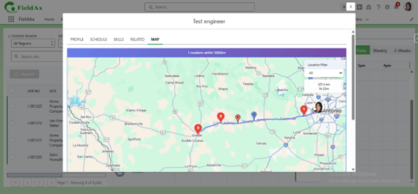 Advanced Route Map with Jobs and Locations